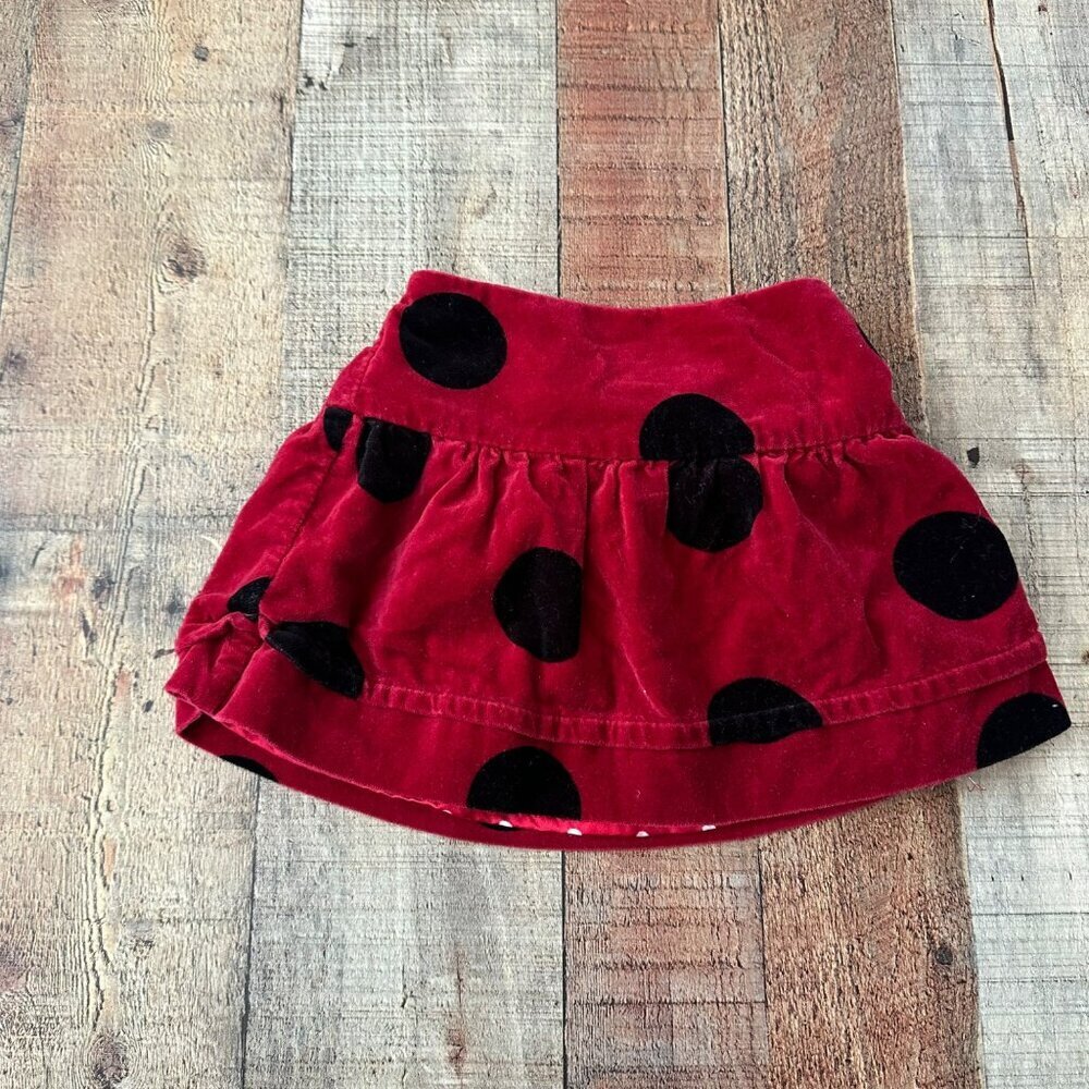 The Childrens Place Baby Girls 6-9M Red Polka Dot Skirt with Bloomers
